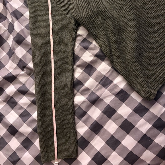 American Eagle Outfitters Vintage Slim Fit Mens Quarter Zip Sweater, XL Green - Picture 7 of 7